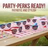 Fun Express Patriotic Nomad Sunglasses | Glitter Design | Plastic – Multicolor | Pack of 12