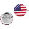 Round Assorted Designs Blue, Red & White Patriotic Metal Buttons – 1.5″ (Pack of 24) – Perfect for 4th of July, Memorial Day & Other Events
