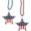 33″ Patriotic USA Flag Light-Up Star Charm Necklaces – 12 Pc.