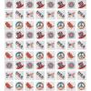 Fun Express – Glitter Patriotic Tattoos (6dz) for Fourth of July – Apparel Accessories – Temporary Tattoos – Glitter Tattoos – Fourth of July – 72 Pieces