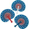 Fun Express Mini Patriotic Folding Fans for Fourth of July – Party Supplies – Fourth of July – 12 Pieces