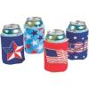 Patriotic USA Can Covers (set of 12 assorted American designs) Fourth of July Party Supplies