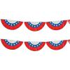 Plastic Patriotic Bunting for Fourth of July – Party Decor – Hanging Decor – Misc Hanging Decor – Fourth of July – 1 Piece