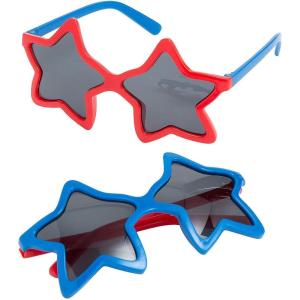 Fun Express Kids’ Star-Shaped Patriotic Sunglasses – 12 Pieces