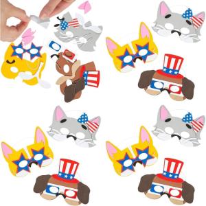 Fun Express Patriotic Pets Mask Craft Kit – Makes 12