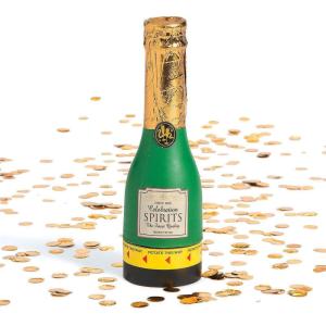 Mini Champagne Confetti Party Poppers (set of 12 spring activated bottles) Wedding and New Years Party Supplies (Pack of 2)(6.50×2 inch)