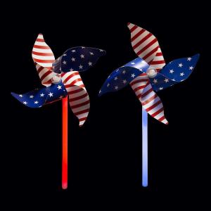 Patriotic Glow Stick Pinwheels, 12 Pieces