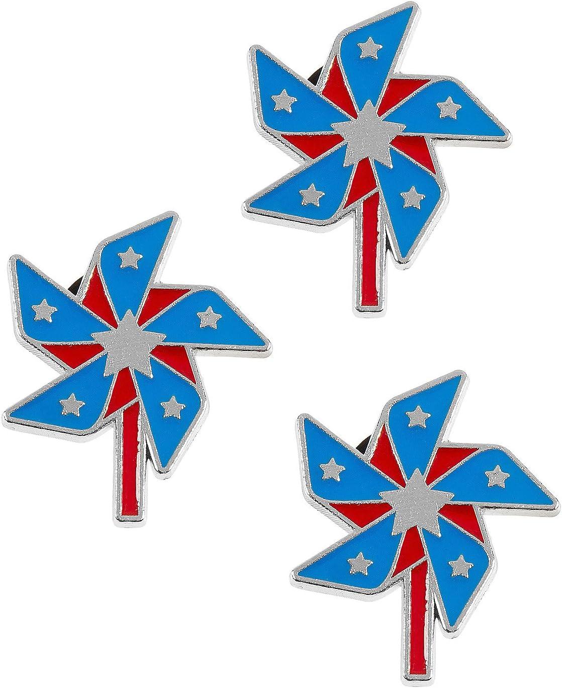 image:imageFun Express Patriotic Pinwheel Pins 12 Pc