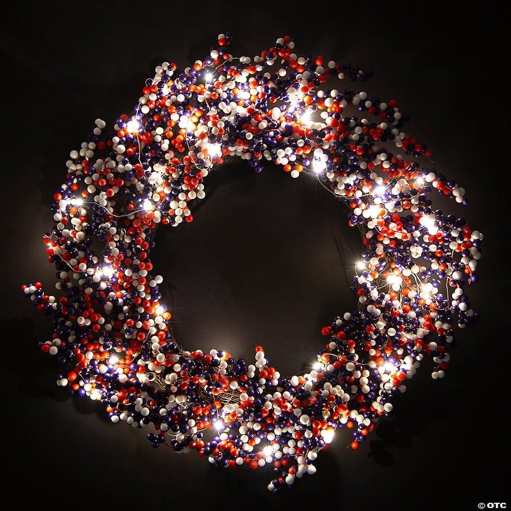 image:imageLightUp Red White amp Blue Patriotic Wreath