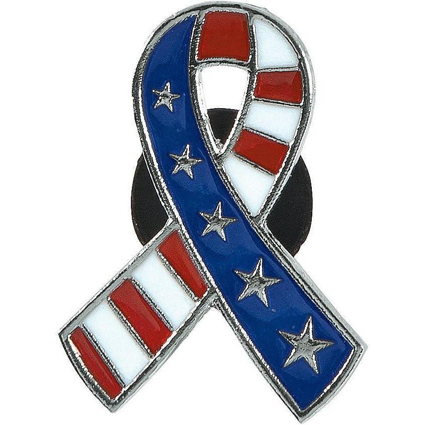 image:imageFun Express  Patriotic Ribbon Pins for Fourth of July  Jewelry  Novelty Pins  Fourth of July  36 Pieces