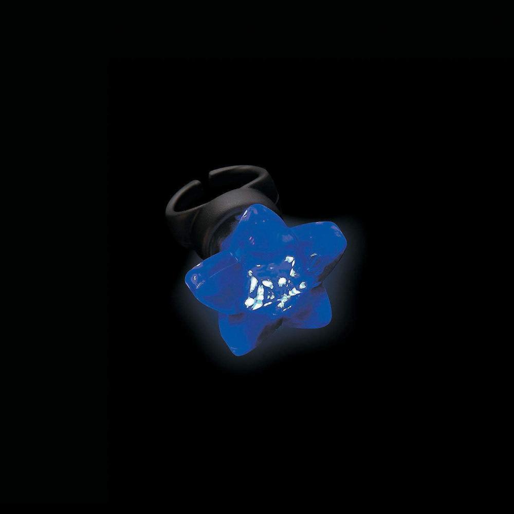 image:imageFun Express Patriotic Star Flashing Ring Blue for Fourth of July Jewelry Jewelry General Rings Fourth of July 1 Piece