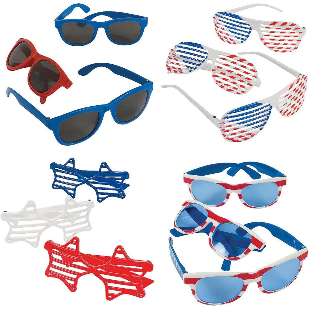 image:imageFun Express Kids Patriotic Sunglasses Assortment Bulk 96 Pc Multicolor