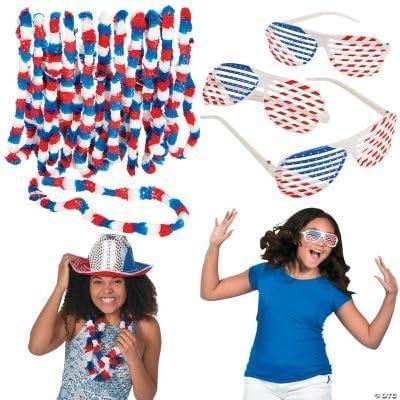 image:imageFun Express Kids Patriotic Sunglasses amp Leis Kit 96 Pieces