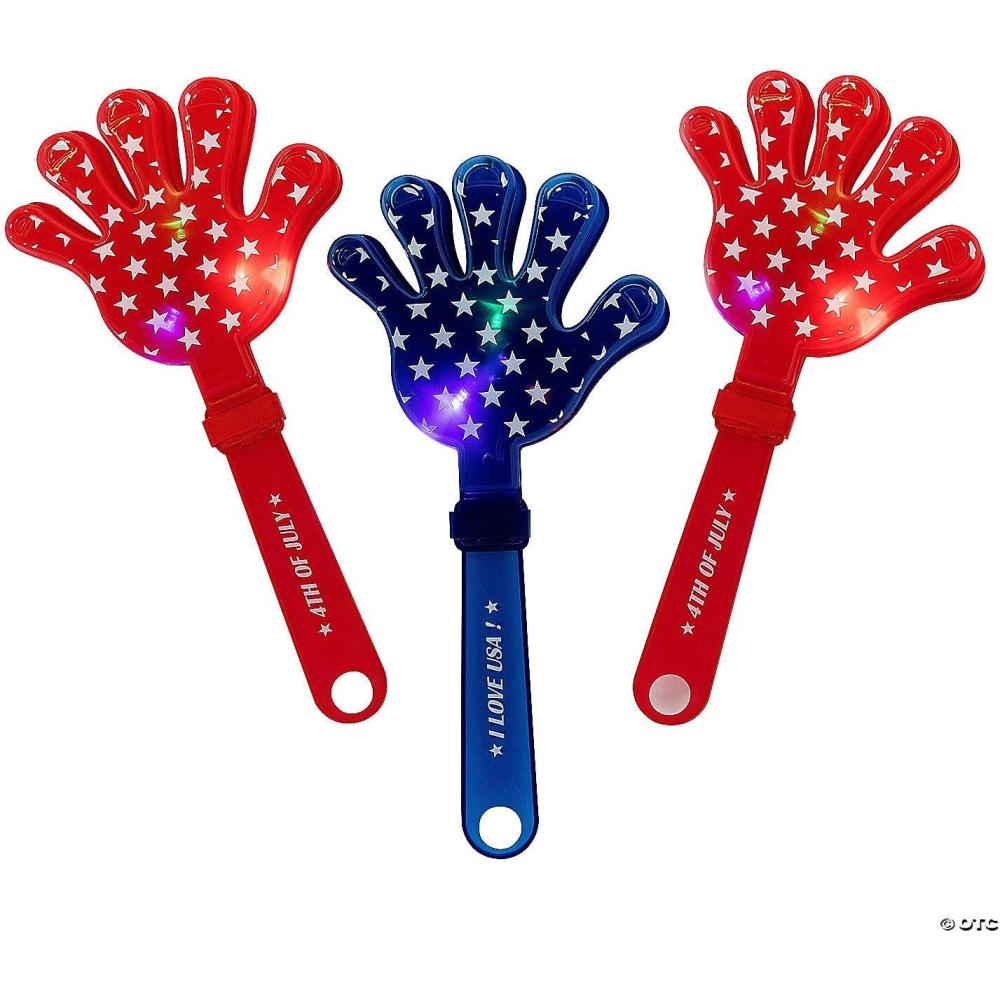 image:imageFun Express Large LightUp Patriotic Hand Clapper Toys Set of 12 Fourth of July Party Supplies and Favor Giveaways