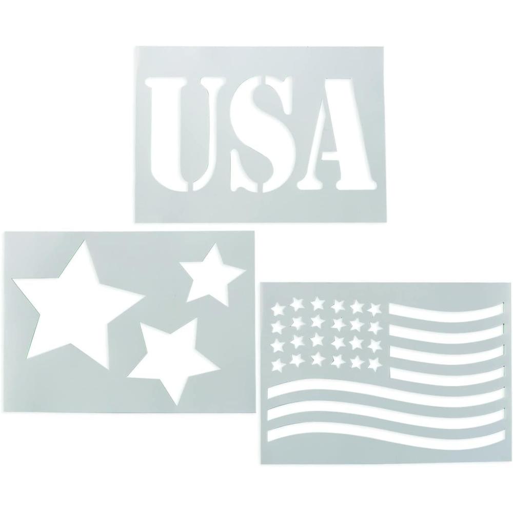 image:imageFun Express Patriotic Star Yard Stencils  Party Decor  3 Pieces