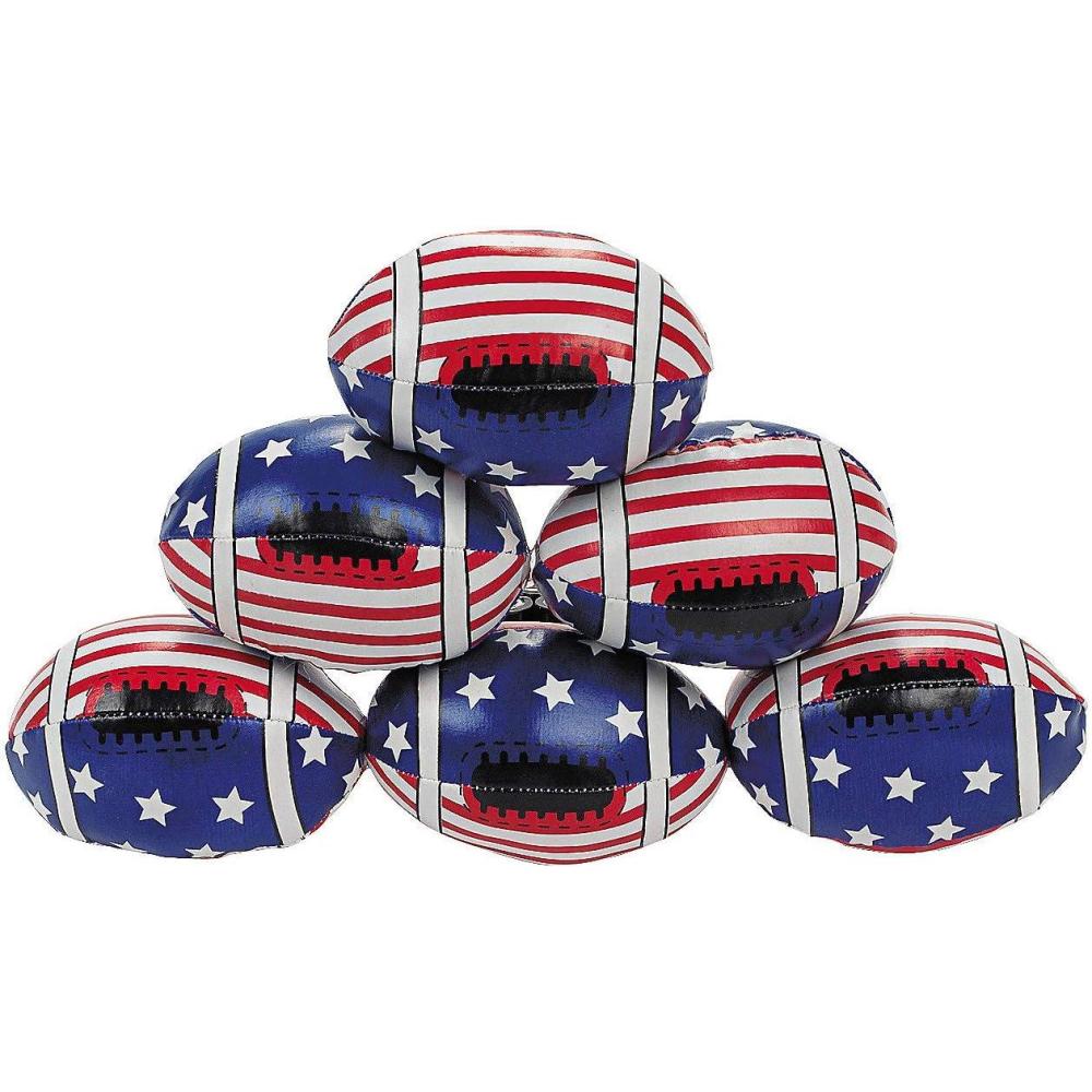image:imageFun Express USA Stars amp Stripes Patriotic Footballs for Fourth of July Set of 12