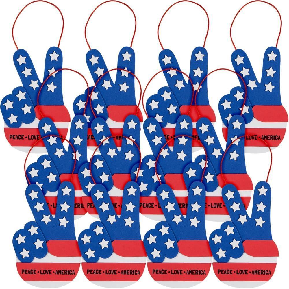 image:imagePatriotic Peace Hand Sign Craft Kit Makes 12