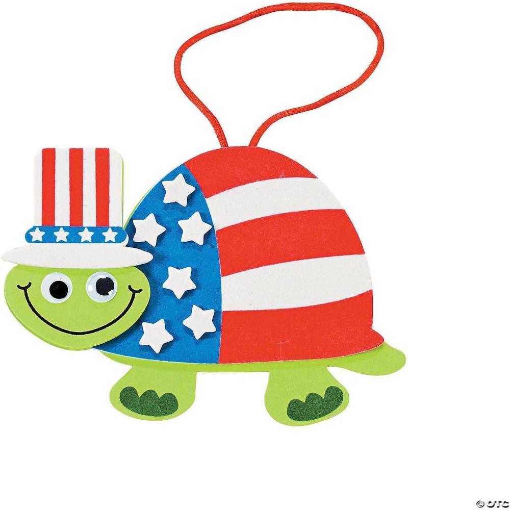 image:imagePatriotic Turtle Foam Ornament Craft Kit  Crafts for Kids and Fun Home Activities