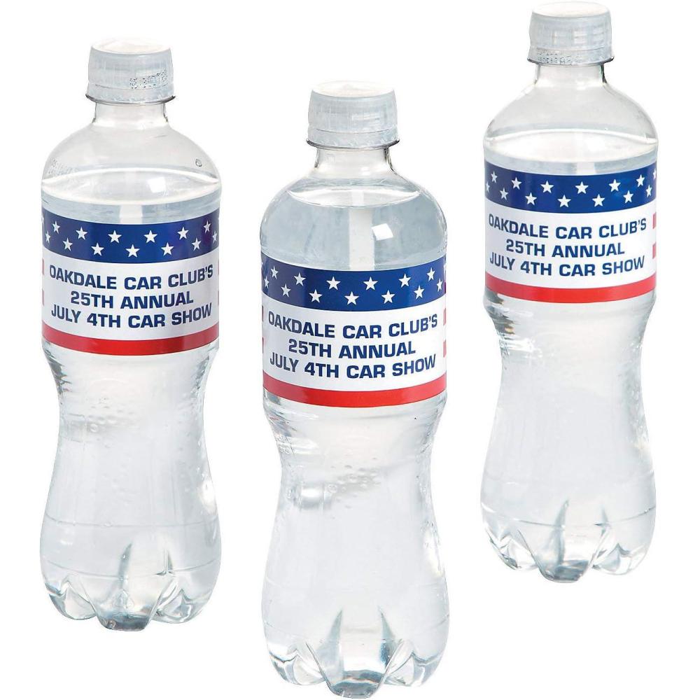 image:imagePersonalized Patriotic Flag Water Bottle Labels for Fourth of July  Party Supplies  Favors  Misc Favors  Fourth of July  50 Pieces