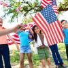 18″ x 11″ Large Plastic USA American Flags, 12 Pieces, Great for Memorial Day, 4th of July, Veterans Day and any Patriotic Event