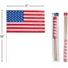 18″ x 11″ Large Plastic USA American Flags, 12 Pieces, Great for Memorial Day, 4th of July, Veterans Day and any Patriotic Event