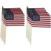 18″ x 11″ Large Plastic USA American Flags, 12 Pieces, Great for Memorial Day, 4th of July, Veterans Day and any Patriotic Event