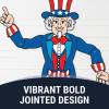 36″ x 66″ Patriotic Jointed Uncle Sam Cardstock Wall Cutout