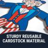 36″ x 66″ Patriotic Jointed Uncle Sam Cardstock Wall Cutout