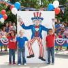 36″ x 66″ Patriotic Jointed Uncle Sam Cardstock Wall Cutout