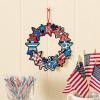 DIY Fuzzy Patriotic Wreath for Fourth of July – Makes 12 – USA Crafts for Kids and Fun Home Activities(Small)