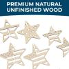 DIY Unfinished Wood 3D Patriotic Stars, 12 Pieces