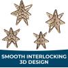 DIY Unfinished Wood 3D Patriotic Stars, 12 Pieces