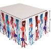 Fun Express – Patriotic Foil Tableskirt W/star Cutout for Fourth of July – Party Supplies – Table Covers – Table Skirts – Fourth of July – 1 Piece
