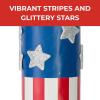 Fun Express 1 3/4″ x 6 1/4″ Patriotic Confetti Popper Craft Tube Craft Kit – Makes 12