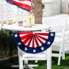 Fun Express 18″ x 9″ Patriotic Fan Drape Mini Flocked Bunting