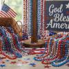 Fun Express 30″ Bulk 96 Pieces Patriotic Religious God Bless America Beaded Necklaces
