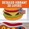 Fun Express 4″ Patriotic Hamburger & Hot Dog Magnet Craft Kit – Makes 12