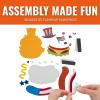 Fun Express 4″ Patriotic Hamburger & Hot Dog Magnet Craft Kit – Makes 12