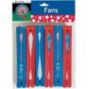 Fun Express 4th of July Decorations Paper Fans 12 Pack – Red White and Blue Patriotic Decor Hand Fans Foldable for Fourth of July Party Supplies | USA Americana Decor for Indoor Outdoor Celebrations