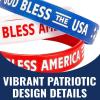 Fun Express Bulk 100 Piece Religious Patriotic Rubber Bracelets