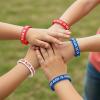 Fun Express Bulk 100 Piece Religious Patriotic Rubber Bracelets