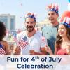 Fun Express PATRIOTIC CRAZY HAIR HEADBANDS – Apparel Accessories – 1 Piece