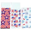 Fun Express Patriotic Cello Bag Assortment (36 pieces) Fourth of July Party Supplies, Favor Bags, Cellophane Bags, Patriotic Party Supplies