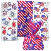 Fun Express Patriotic Cello Bag Assortment (36 pieces) Fourth of July Party Supplies, Favor Bags, Cellophane Bags, Patriotic Party Supplies