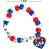 Fun Express Patriotic Land I Love Pony Bead Bracelet Craft Kit – Makes 12