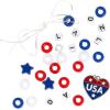 Fun Express Patriotic Land I Love Pony Bead Bracelet Craft Kit – Makes 12