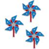 Fun Express Patriotic Pinwheel Pins – 12 Pc