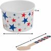 Fun Express Patriotic Star Ice Cream Cups with Spoons – 12 Ct.