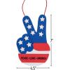 Patriotic Peace Hand Sign Craft Kit, Makes 12