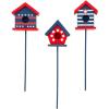 Patriotic Star Pedestal Tabletop Decorations, 3 Pieces